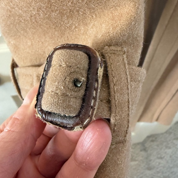 J. Crew Nello Gori Tan/Camel Pea Coat Trench Size 8 - Picture 9 of 12